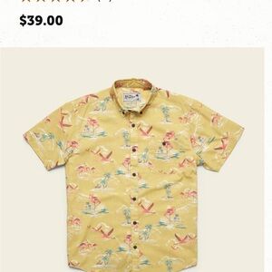 Howler Brothers Mansfield Flamingo Shirt XL NWT